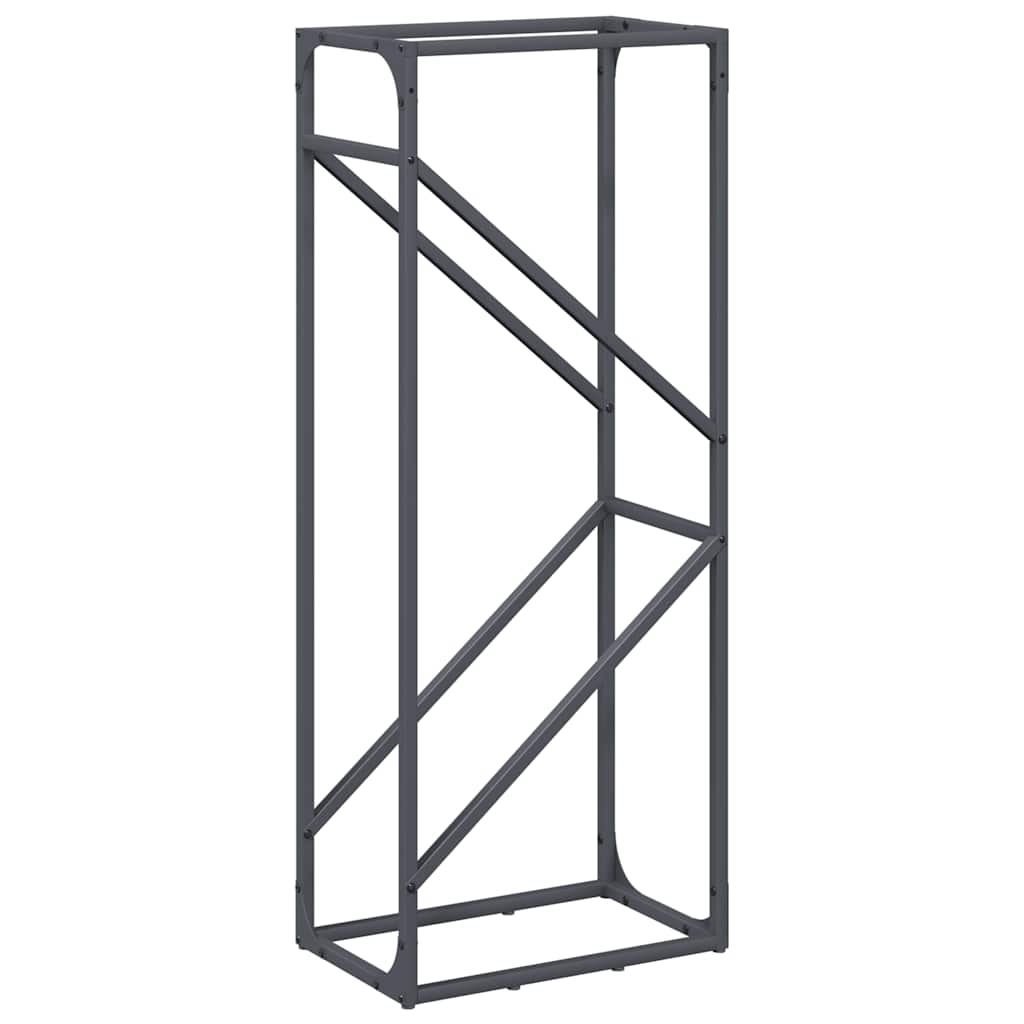 Stalak za drva antracit 40x25x100 cm hladno valjani čelik