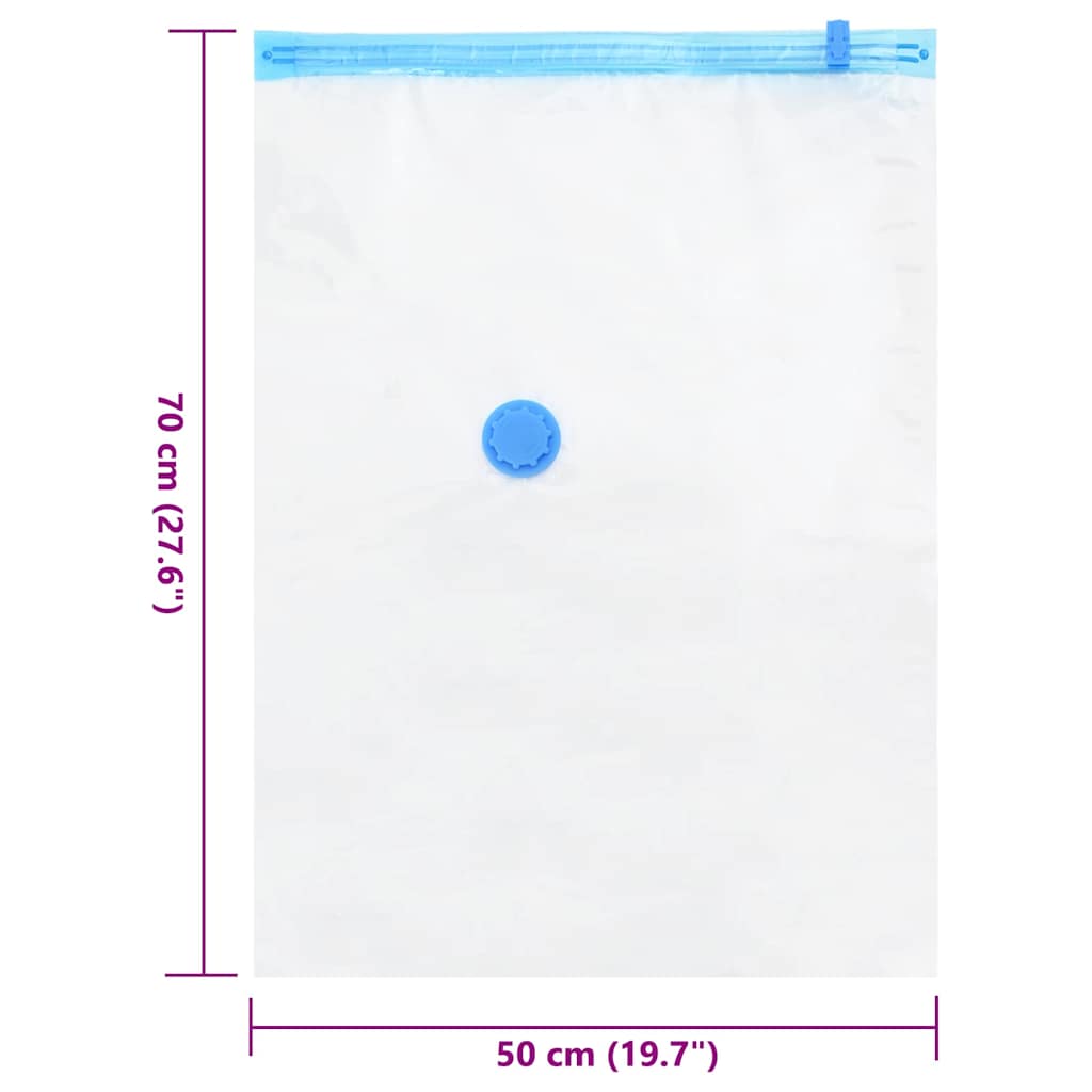 Vreće za spremanje 50 pcs Transparentne i plave 70 x 50 cm