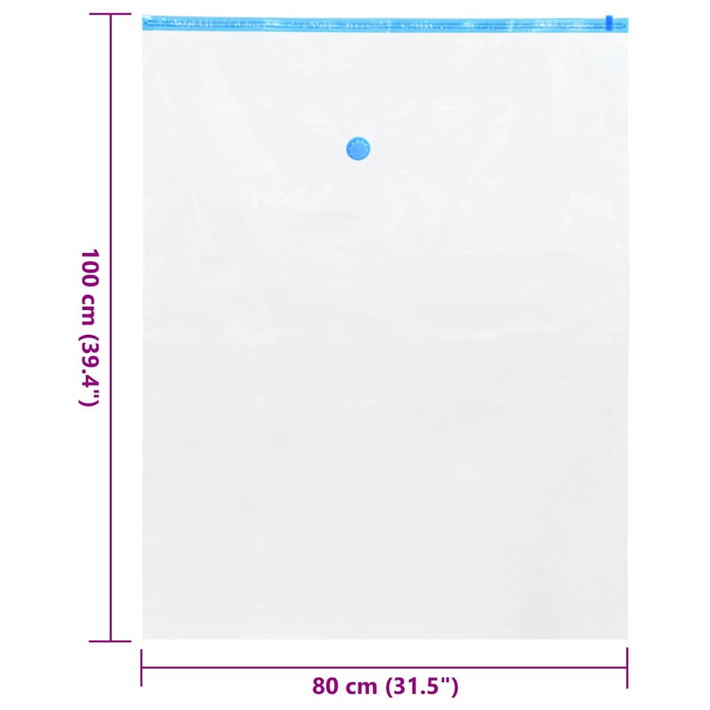 Vreće za spremanje 10 pcs Transparentne i plave 100 x 80 cm