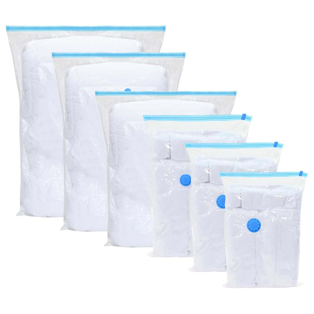 Vreće za spremanje 5 pcs Transparentne i plave 130 x 100 cm