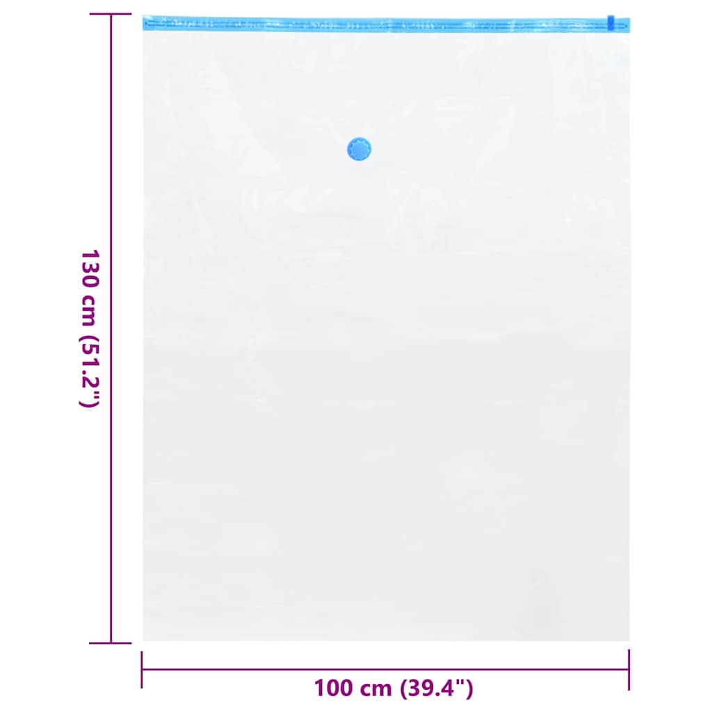 Vreće za spremanje 20 pcs Transparentne i plave 130 x 100 cm