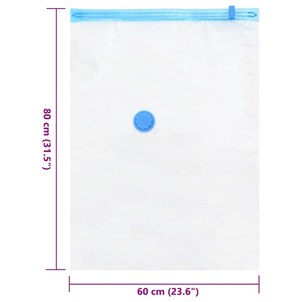 Vreće za spremanje Zidne 5 pcs Transparentne i plave 80 x 60 cm