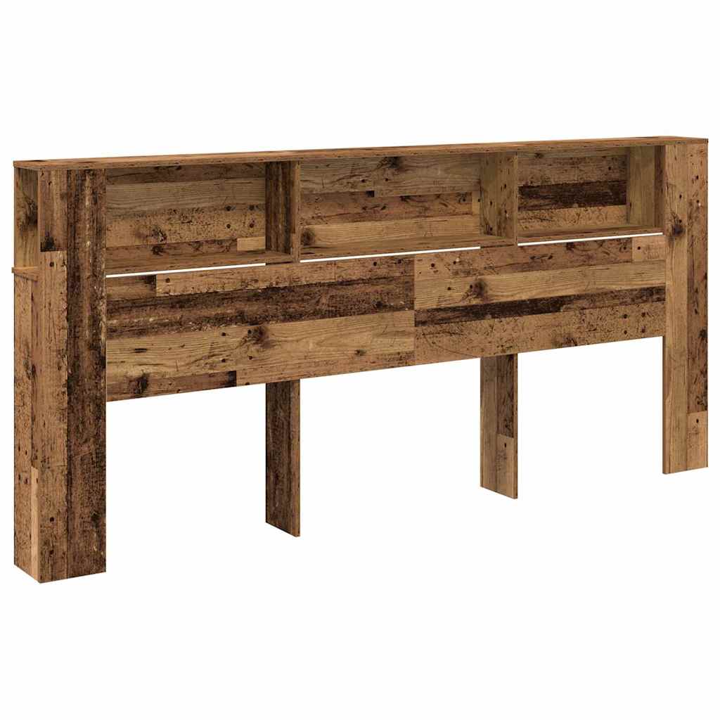 Glava kreveta s ormarićem Staro drvo 220 x 18,5 x 102,5 cm