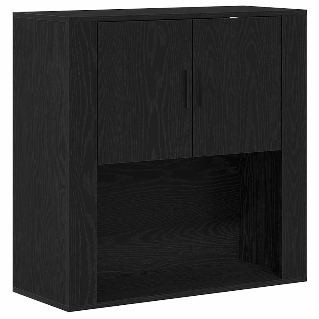 Ormar za Zid Zidne Crni hrast 80 x 33 x 80 cm Konstruirano drvo