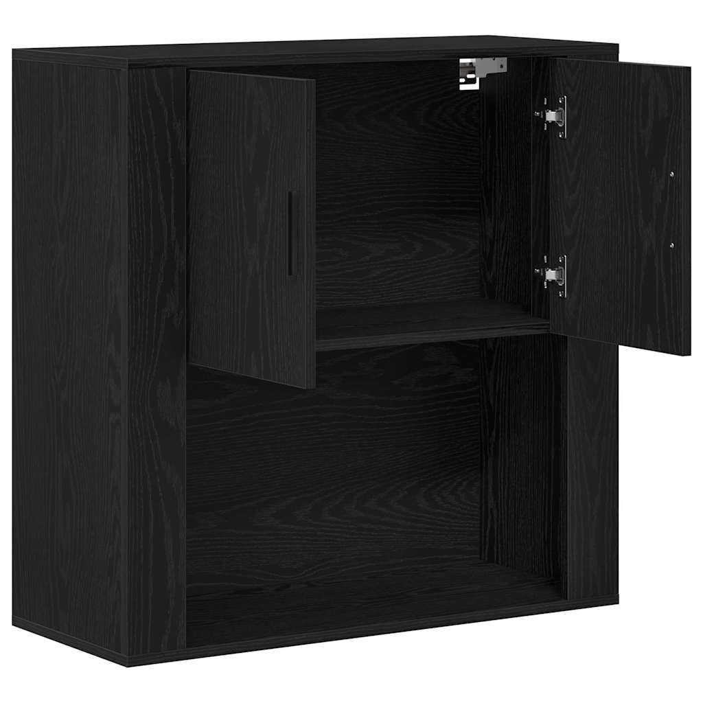 Ormar za Zid Zidne Crni hrast 80 x 33 x 80 cm Konstruirano drvo