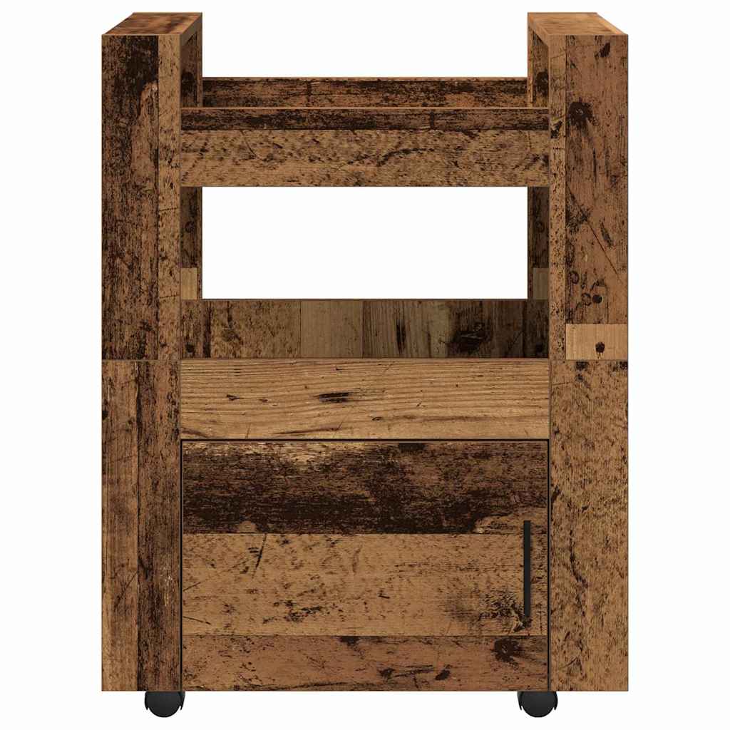 Kuhinjski kolica Staro drvo 60 x 45 x 80 cm Konstruirano drvo