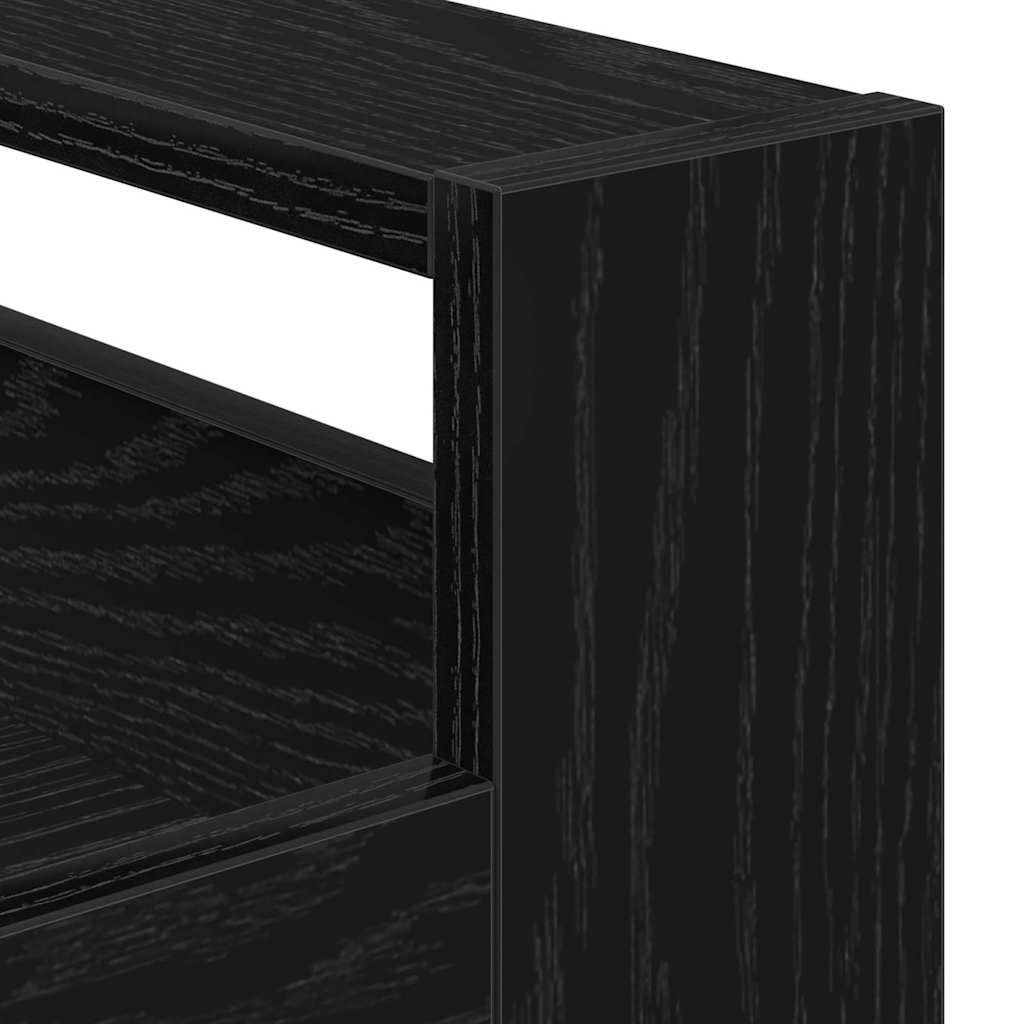 Kuhinjski kolica Crni hrast 60 x 45 x 80 cm Konstruirano drvo
