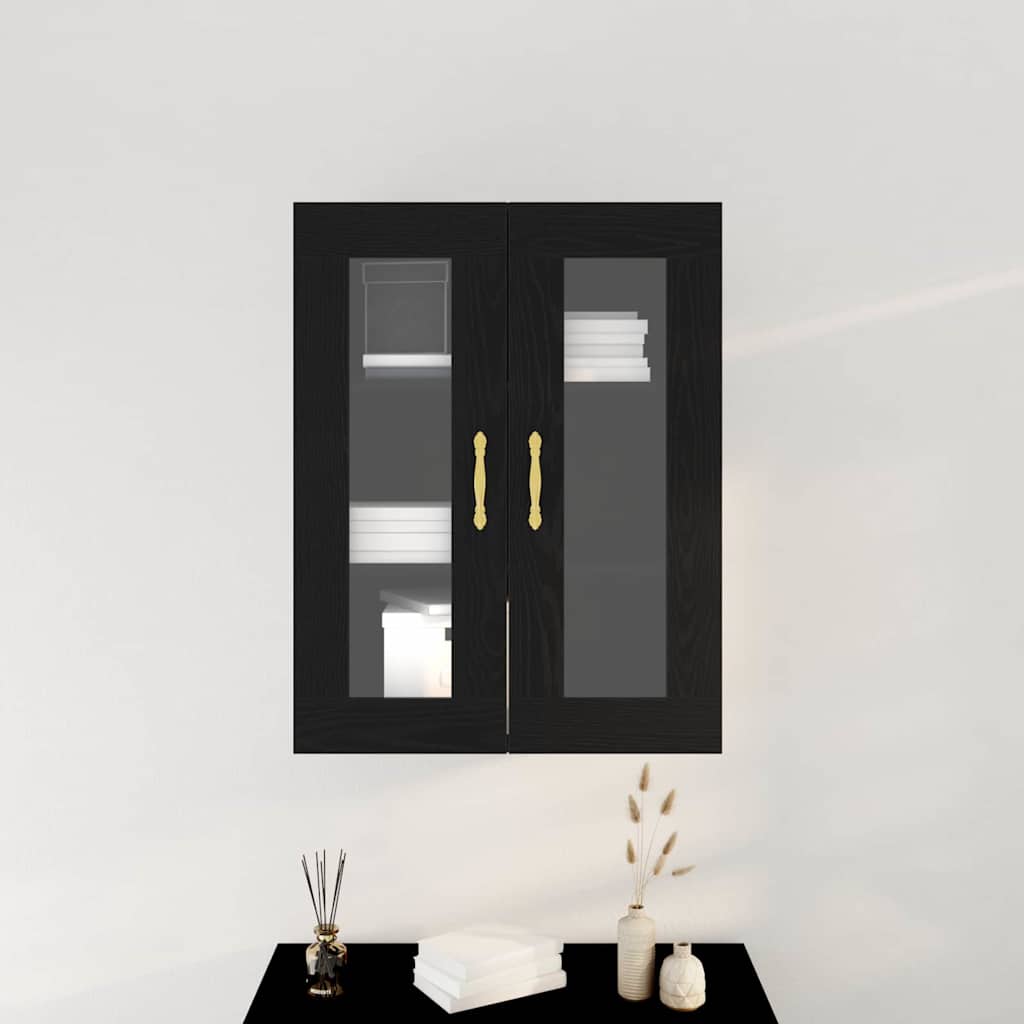 Ormar za Zid Crni hrast 69,5 x 34 x 90 cm Konstruirano drvo