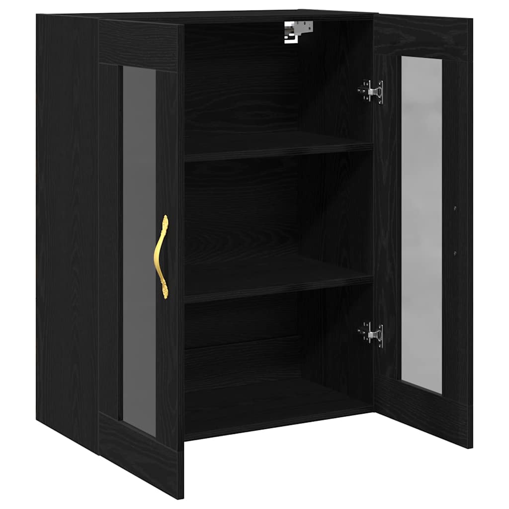 Ormar za Zid Crni hrast 69,5 x 34 x 90 cm Konstruirano drvo