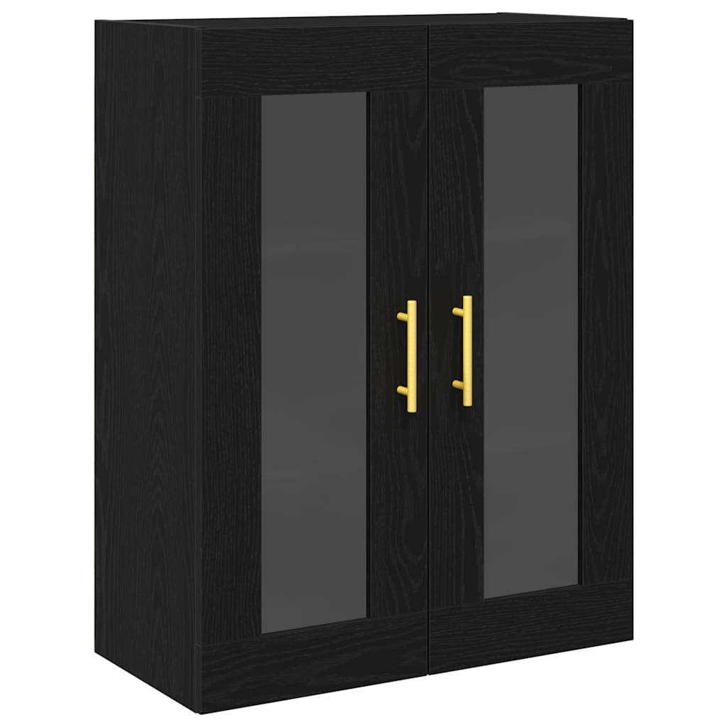 Ormar za Zid Crni hrast 69,5 x 34 x 90 cm Konstruirano drvo