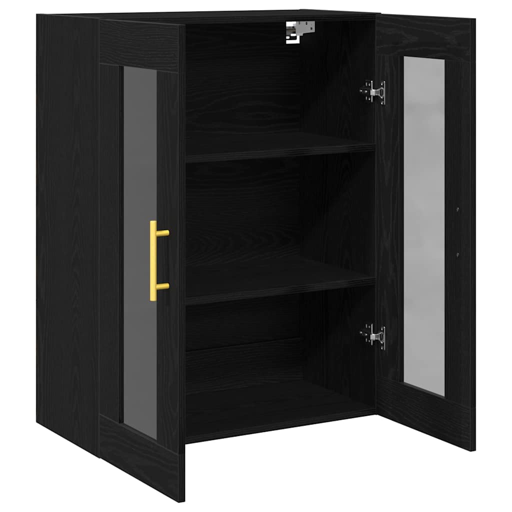 Ormar za Zid Crni hrast 69,5 x 34 x 90 cm Konstruirano drvo