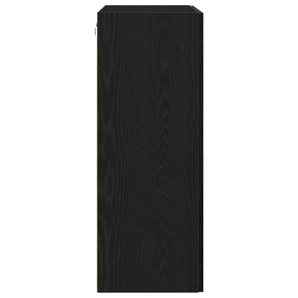 Ormar za Zid Crni hrast 69,5 x 34 x 90 cm Konstruirano drvo