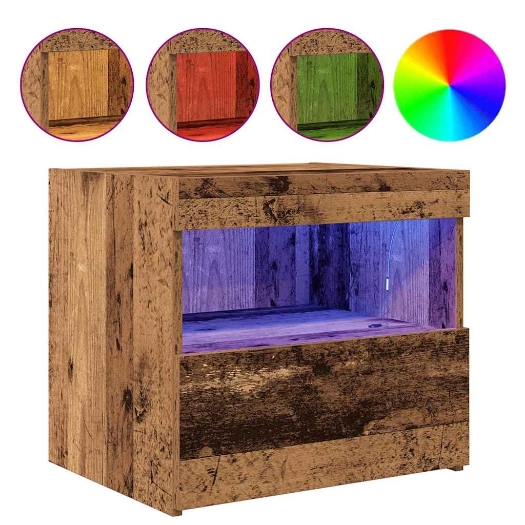 Noćni ormar 2 pcs Staro drvo 50 x 40 x 45 cm Konstruirano drvo