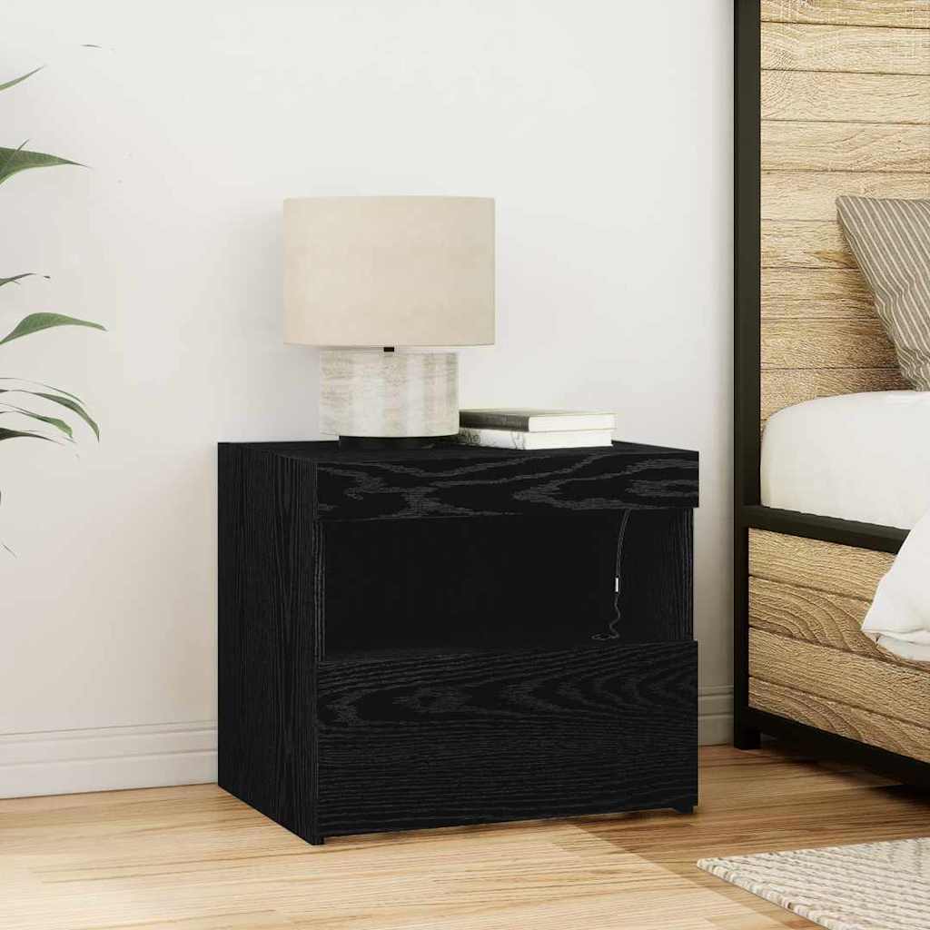 Noćni ormar Crni hrast 50 x 40 x 45 cm Konstruirano drvo