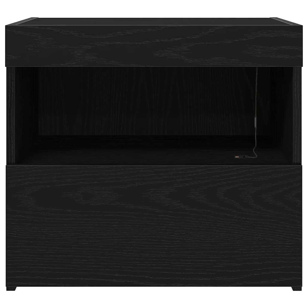Noćni ormar 2 pcs Crni hrast 50 x 40 x 45 cm Konstruirano drvo