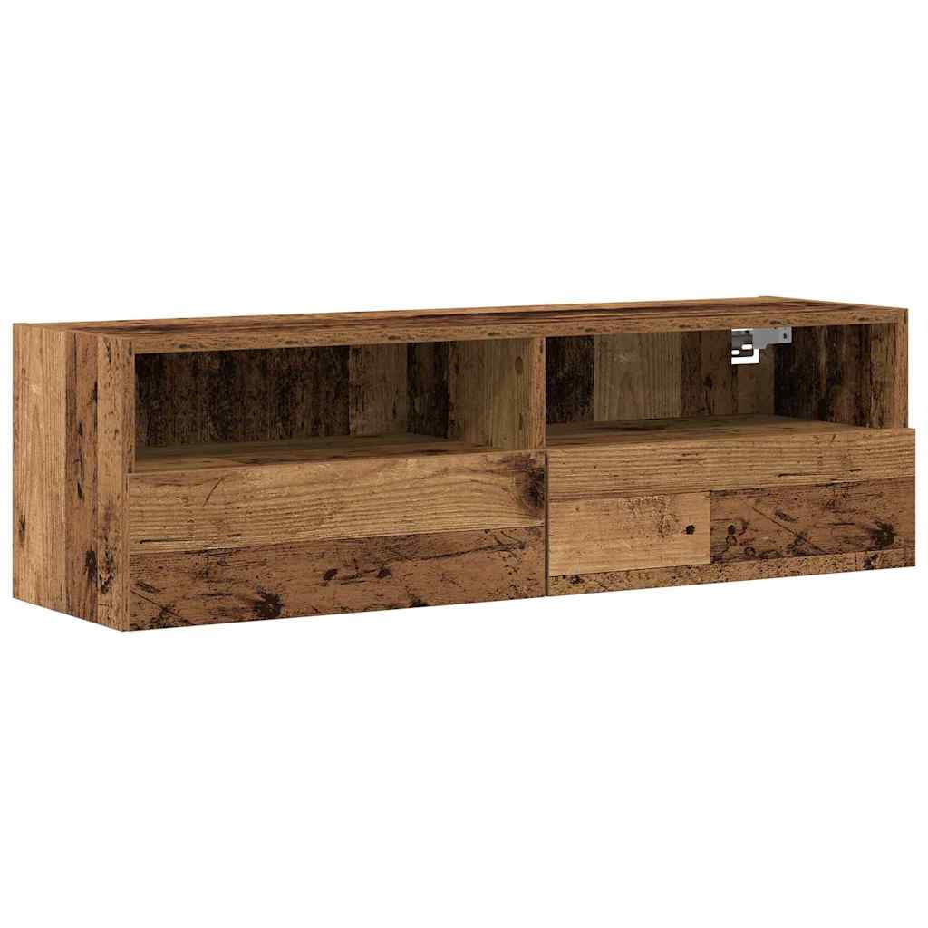 TV zidni ormar Staro drvo 100 x 30 x 30 cm Konstruirano drvo