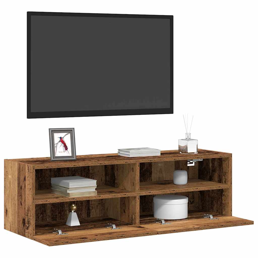 TV zidni ormar Staro drvo 100 x 30 x 30 cm Konstruirano drvo