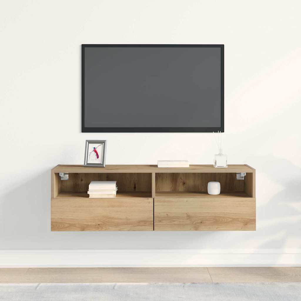 TV zidni ormar hrast artisan 100 x 30 x 30 cm Konstruirano drvo