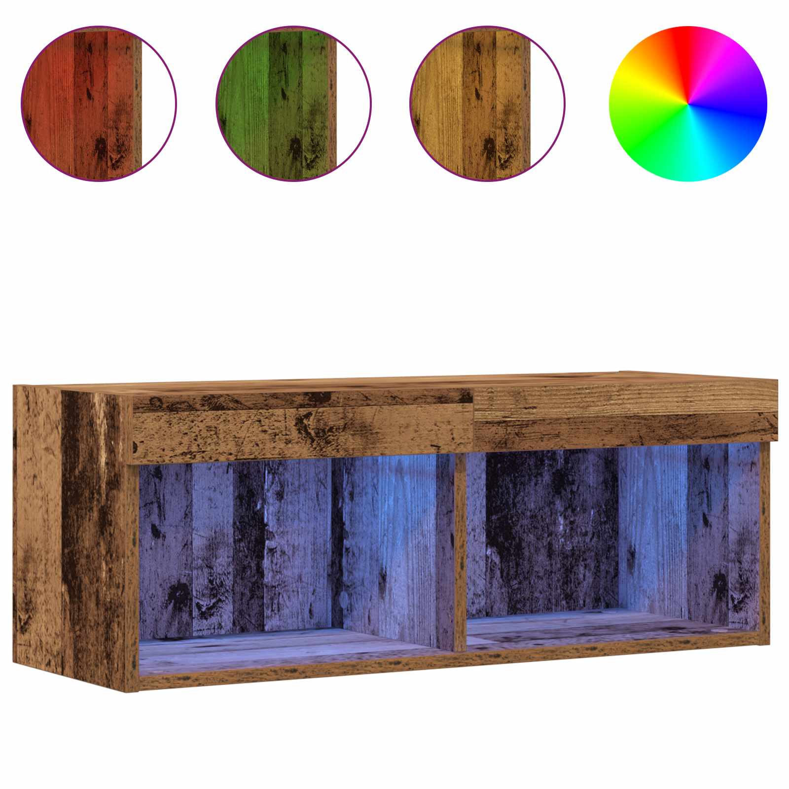 Set TV komoda Staro drvo 80 x 30 x 30 cm Konstruirano drvo