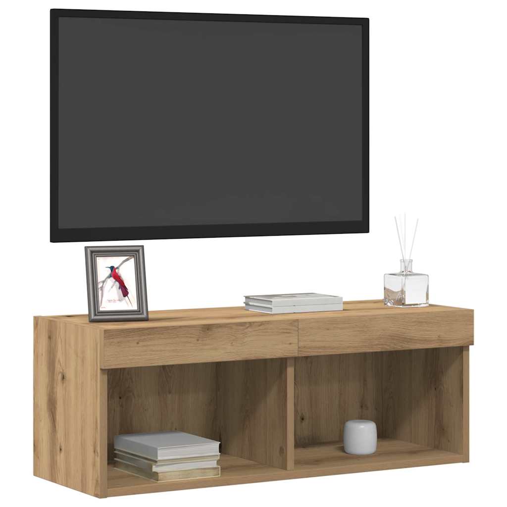 Set TV komoda hrast artisan 80 x 30 x 30 cm Konstruirano drvo