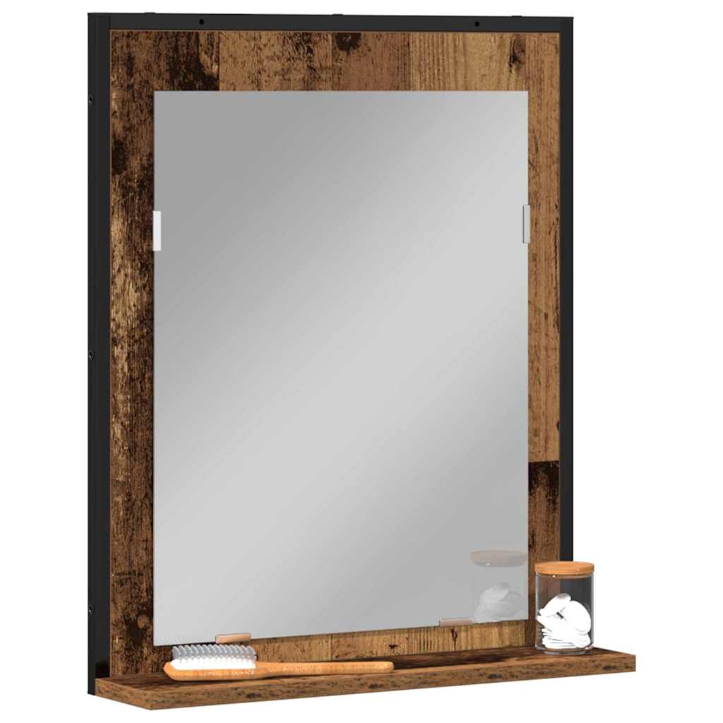 Ogledalo Staro drvo 50 x 12 x 60 cm Staklo i inženjerski drvo