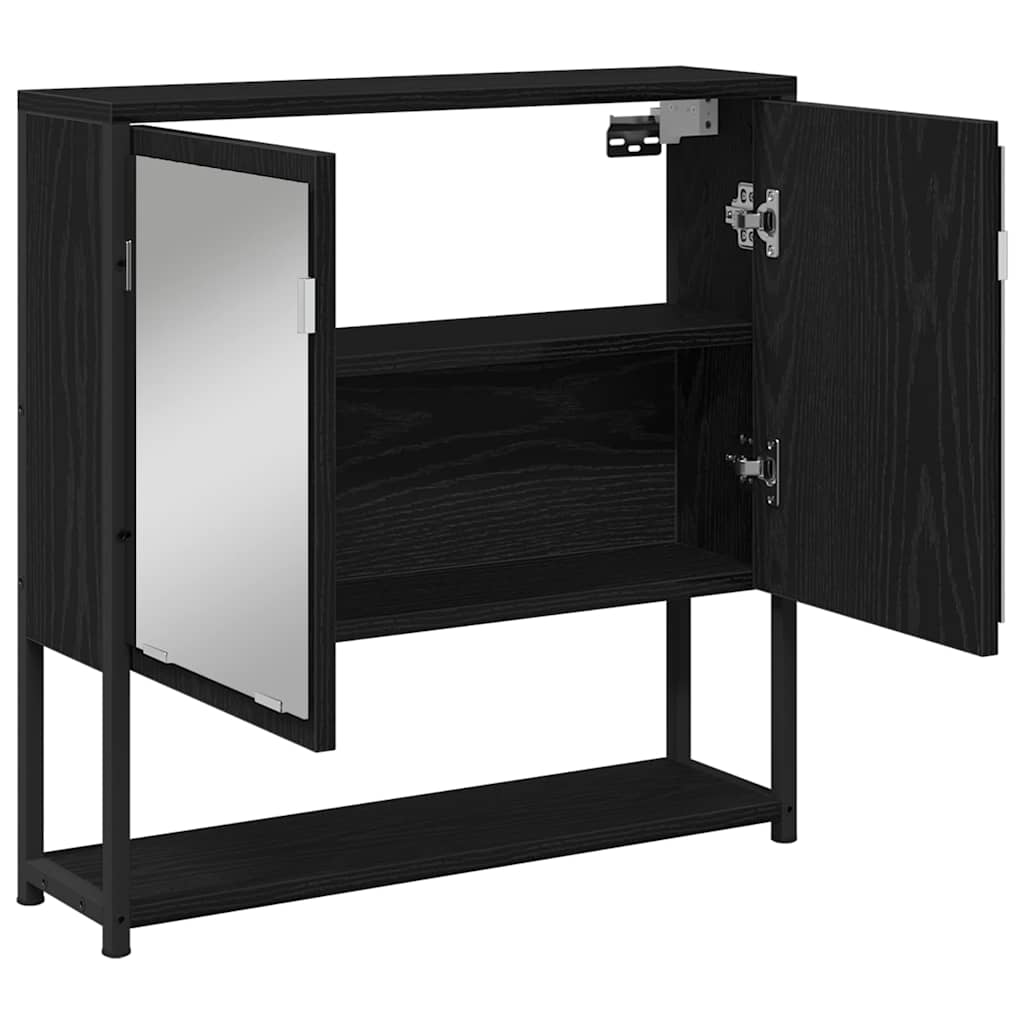 Ogledalo ormar Crni hrast 60 x 16 x 60 cm Konstruirano drvo