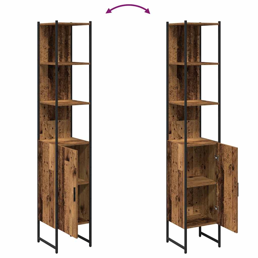 Kupaonski ormar Staro drvo 33 x 33 x 185,5 cm Konstruirano drvo