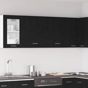 Viseći ormarić s policom Lyon 2 pcs Crni hrast 50 x 31 x 60 cm