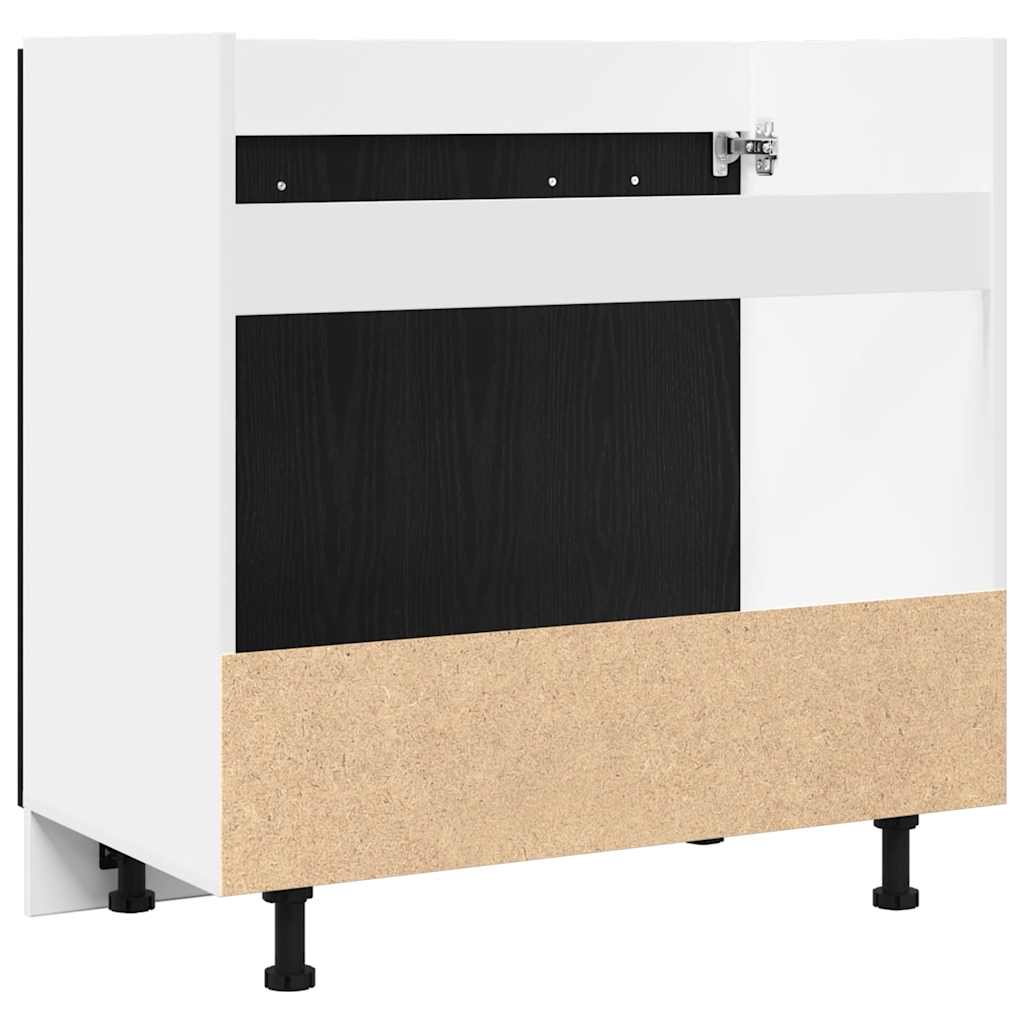 Ormarić za sudoper, crni hrast, 80x46x81,5 cm, inženjerski drvo
