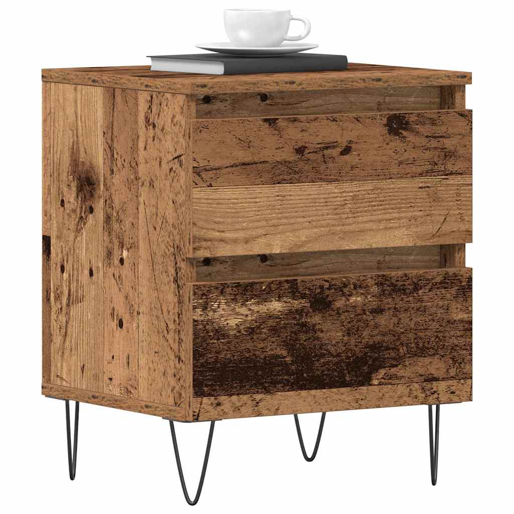 Noćni ormar 2 pcs Staro drvo 40 x 35 x 50 cm Konstruirano drvo