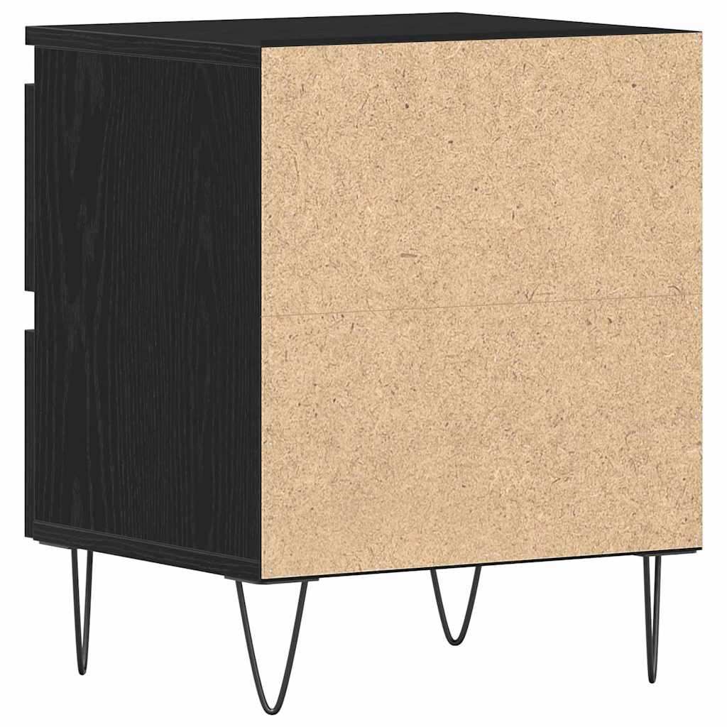 Noćni ormar 2 pcs Crni hrast 40 x 35 x 50 cm Konstruirano drvo