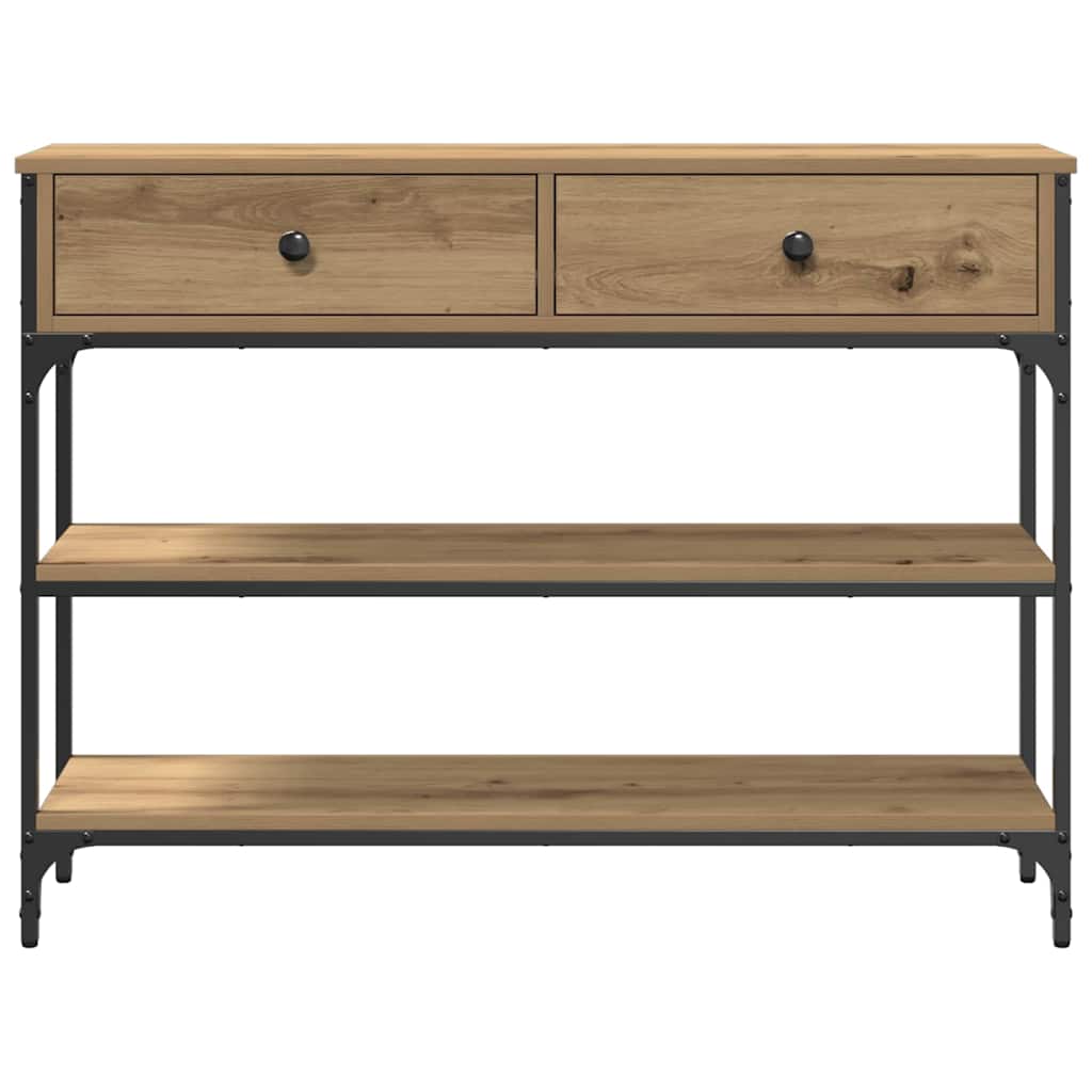 Konzolna stolica s ladicama Umjetnički hrast 100 x 25 x 75 cm