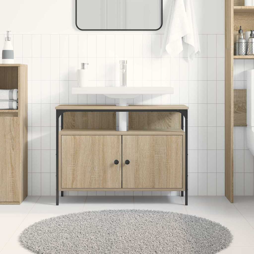 Kupaonski ormarić za sudoper s pohranom Smeđa 80 x 30 x 60 cm