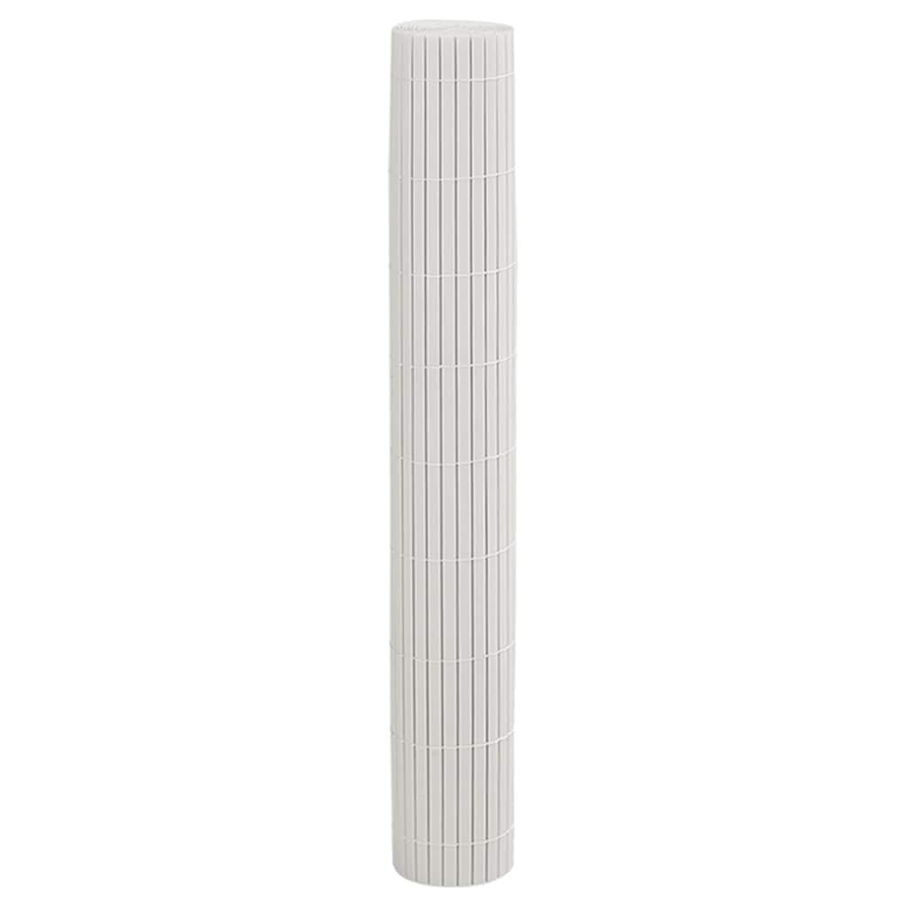 Vrtna ograda dvostrana bijela 1,8x5 m PVC