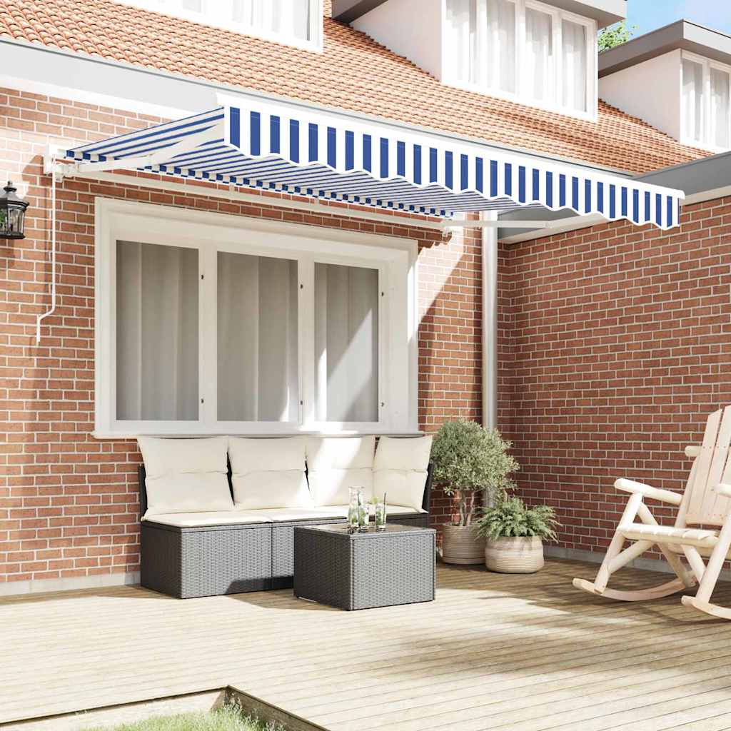 Okvir tende Plava i bijela 250 x 200 cm Poliester s PU premazom