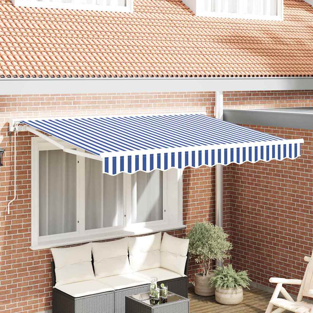 Okvir tende Plava i bijela 250 x 200 cm Poliester s PU premazom
