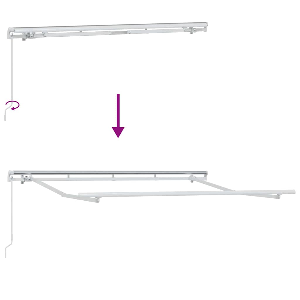 Skrovita tenda Krema 250 x 200 cm tkanina