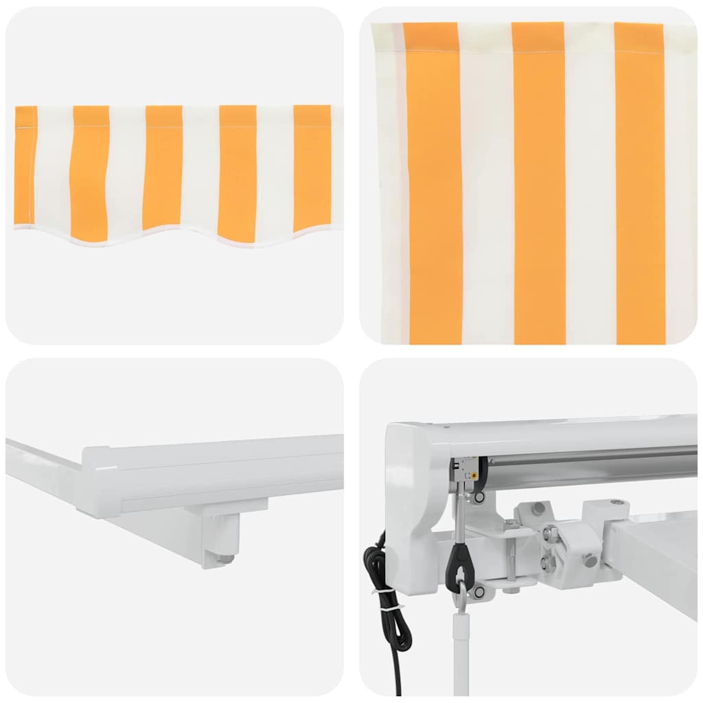 Okvir tende Žuta i bijela 250 x 200 cm Poliester s PU premazom