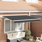 Skrovita tenda Antracit 250 x 200 cm tkanina