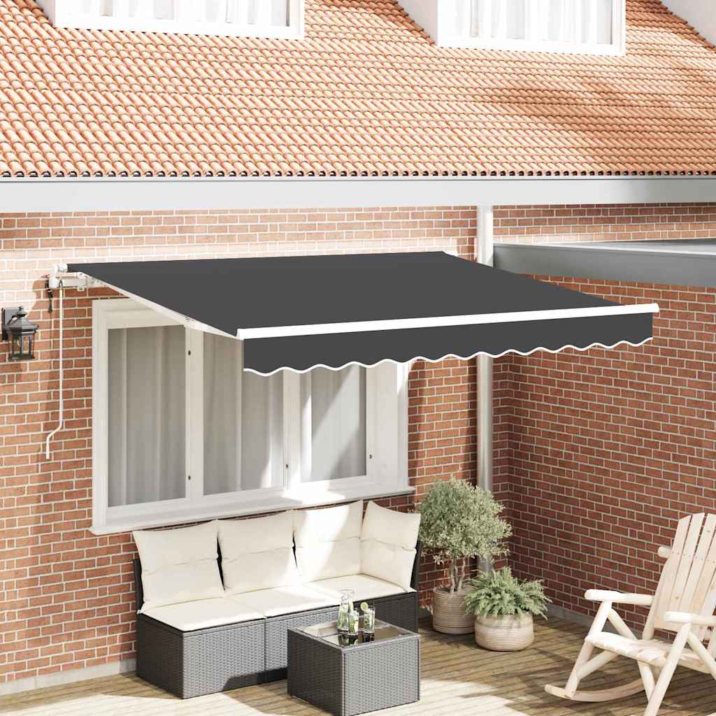 Skrovita tenda Antracit 250 x 200 cm tkanina