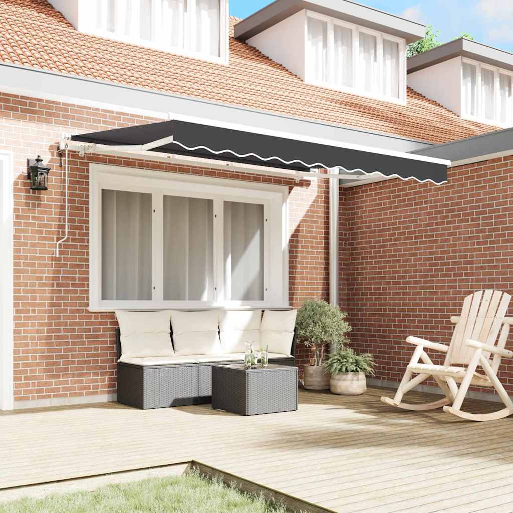 Skrovita tenda Antracit 250 x 200 cm tkanina