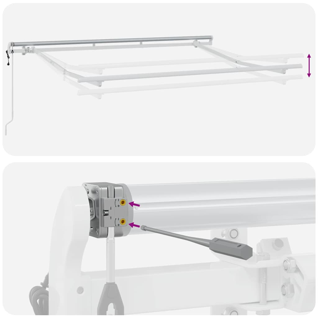Skrovita tenda Antracit 250 x 200 cm tkanina