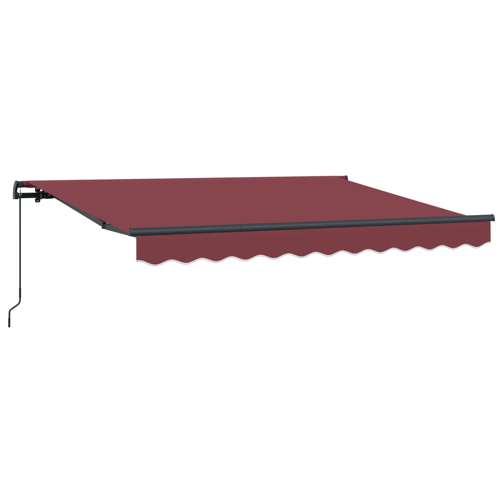 Skrovita tenda Tamno crvena 250 x 200 cm tkanina