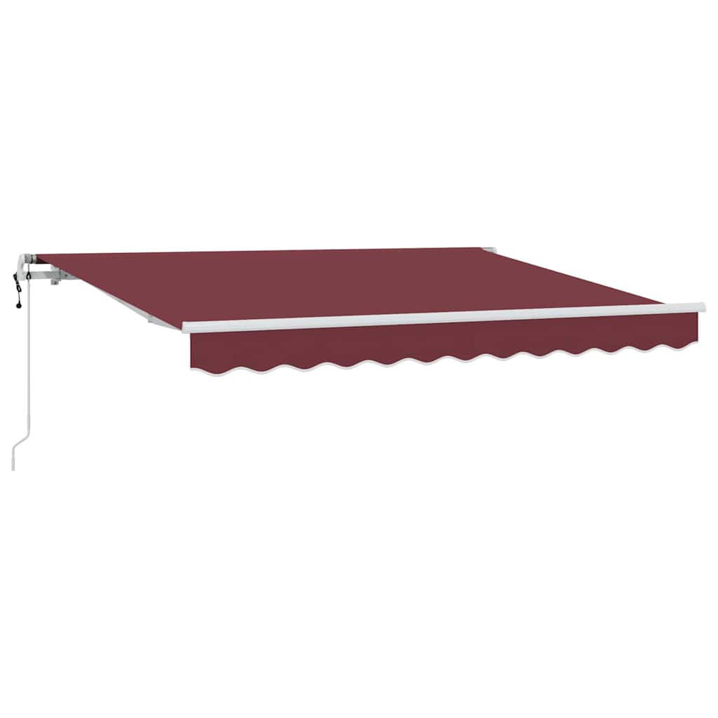 Skrovita tenda Tamno crvena 250 x 200 cm tkanina