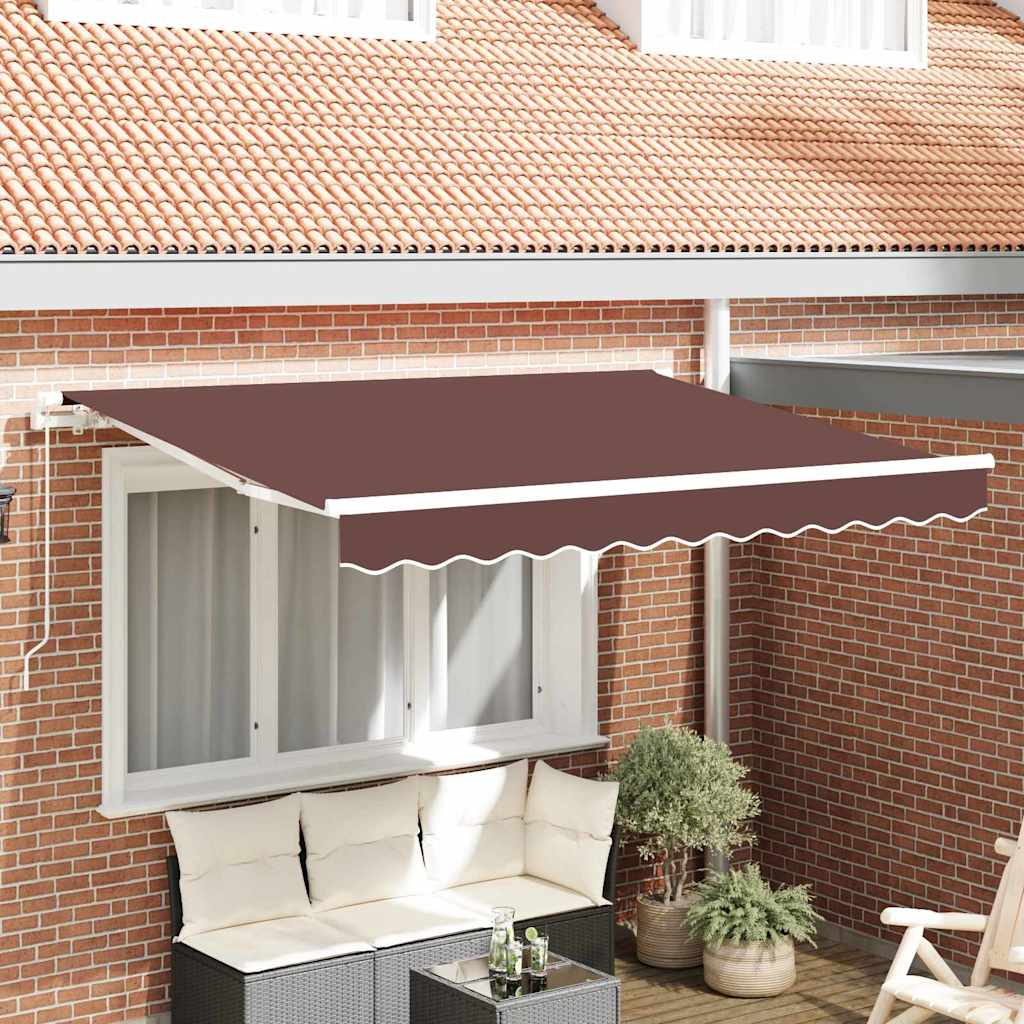Skrovita tenda Smeđa 250 x 200 cm tkanina
