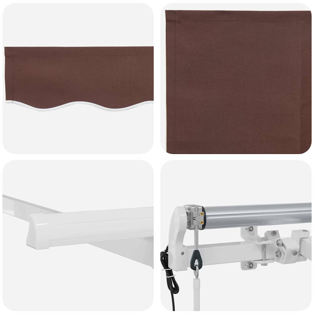 Skrovita tenda Smeđa 250 x 200 cm tkanina