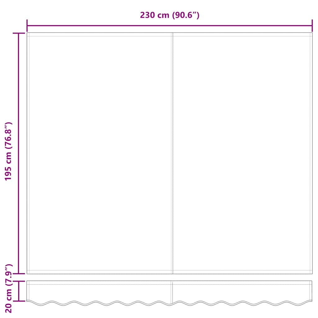 Okvir tende Bež 250 x 200 cm Poliester s PU premazom