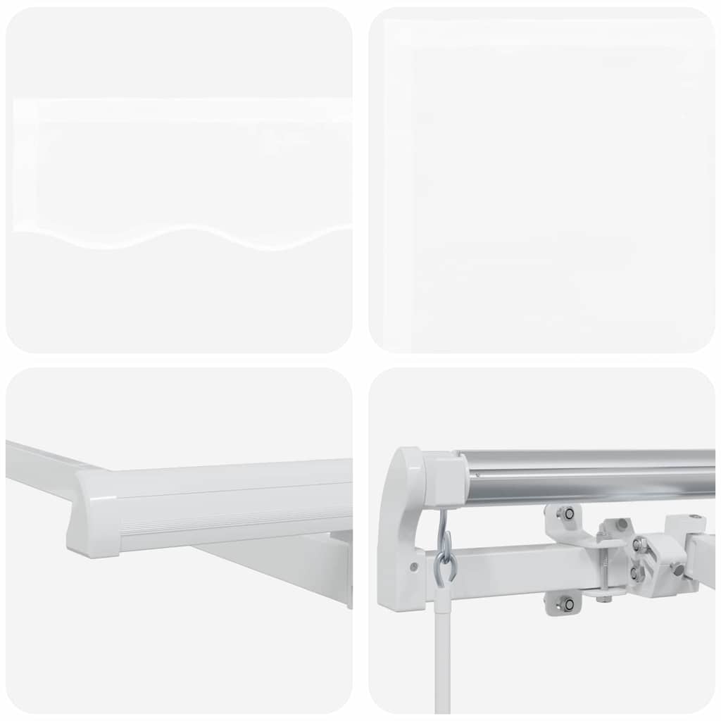 Skrovita tenda Bijelo 250 x 200 cm tkanina