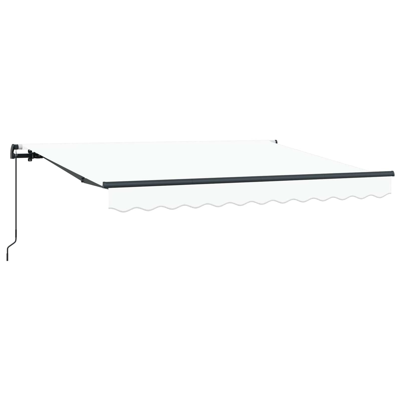 Skrovita tenda Bijelo 250 x 200 cm tkanina