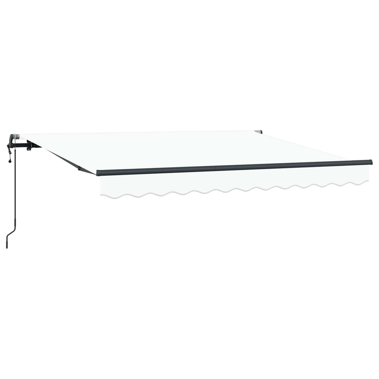 Skrovita tenda Bijelo 250 x 200 cm tkanina